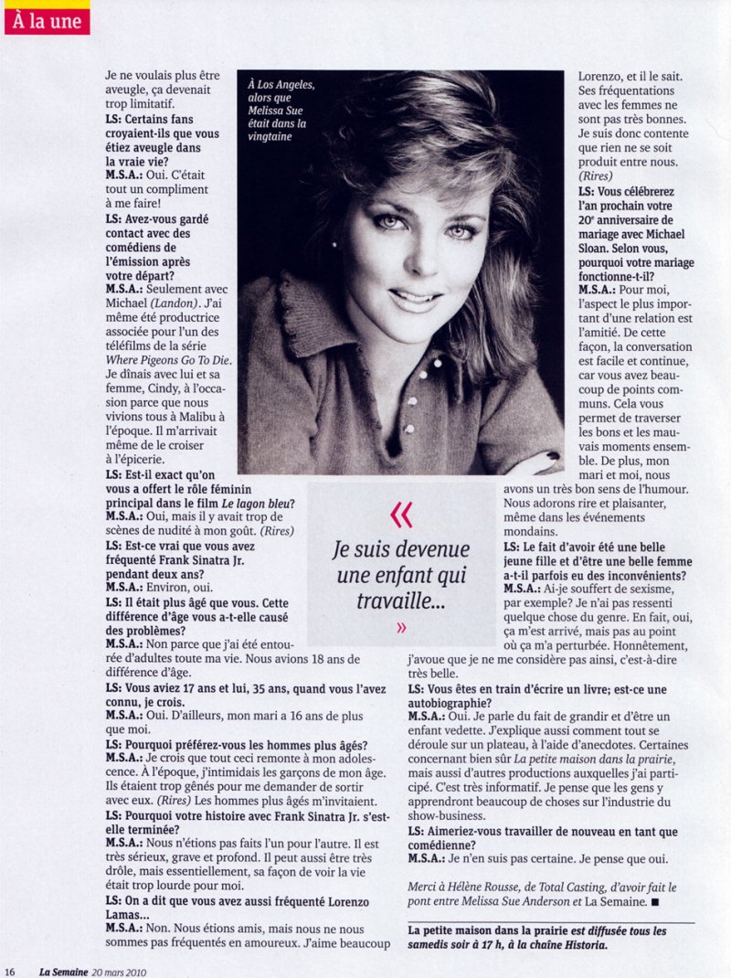 La Semaine article, March 2010  page 16